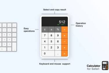 Calculator for Safari - Mac版Safari浏览器计算器插件