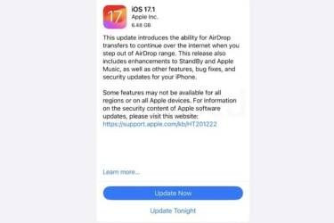 iOS 17.1 开放更新！为iPhone新增功能和错误修复