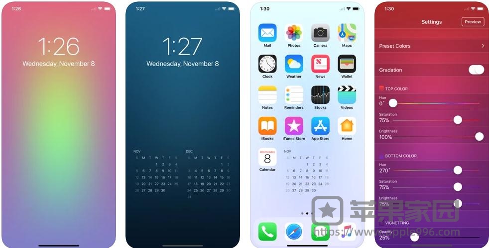 Background Color苹果iPhone版 - 苹果手机渐变色桌面壁纸制作软件