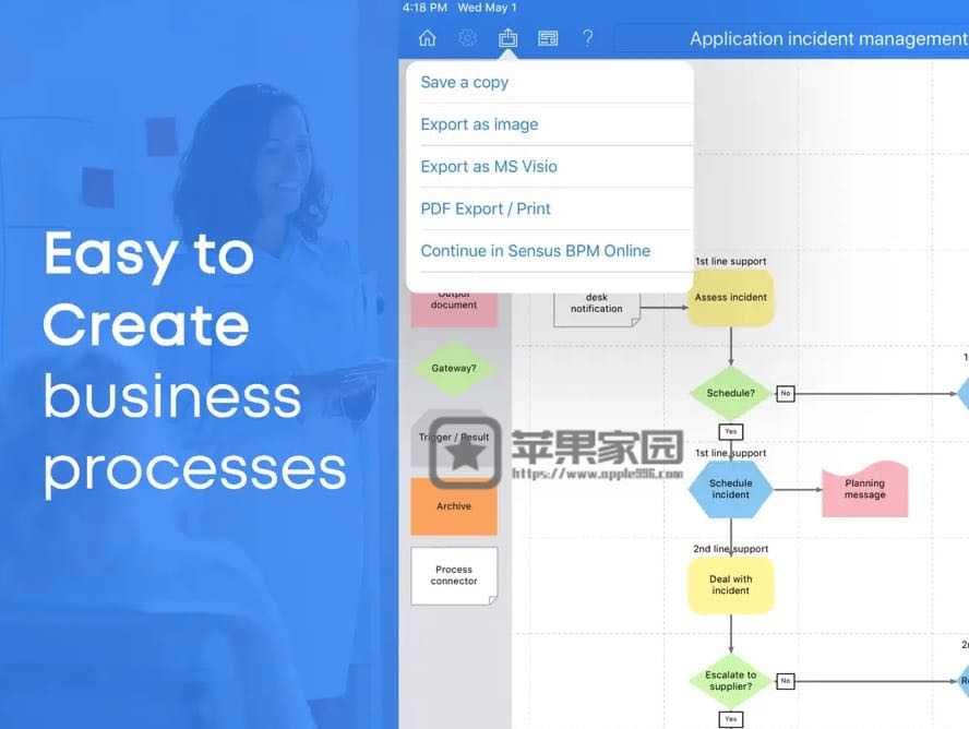 Sensus Process Modeller - 苹果iPad流程图绘制工具(含教程)