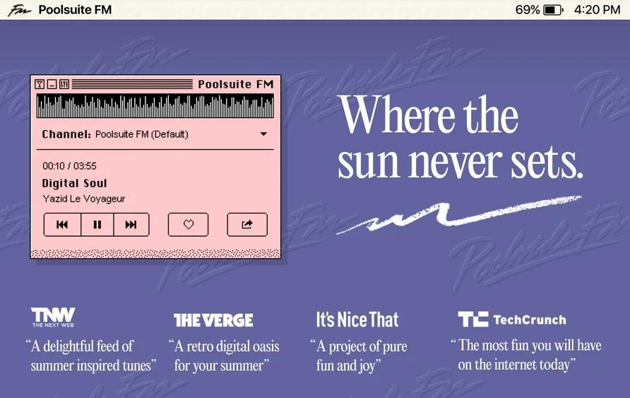 Poolside FM苹果版 - Mac/iPhone复古风格FM电台软件