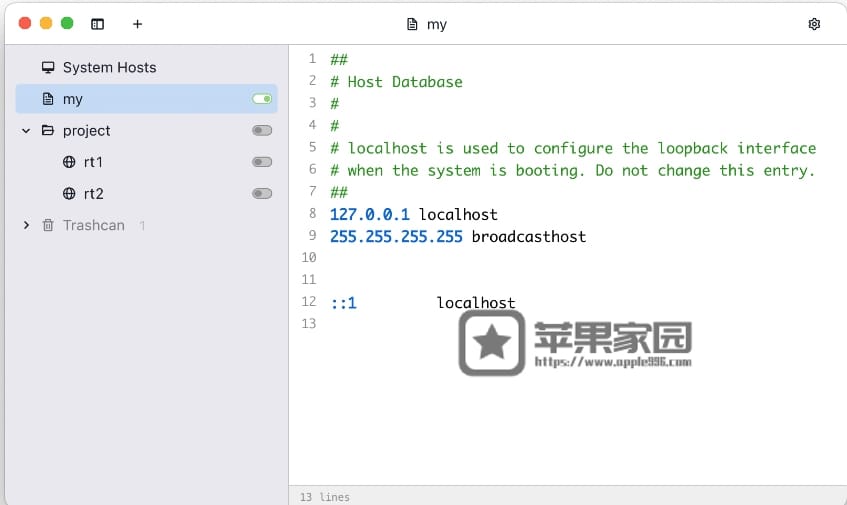 SwitchHosts - mac修改hosts及切换hosts软件(含教程)