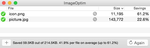 [Mac] ImageOptim ：图片大小压缩工具