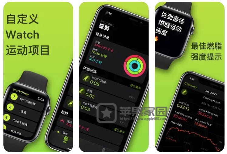 WorkOther - 苹果手机自定义Apple Watch健身项目