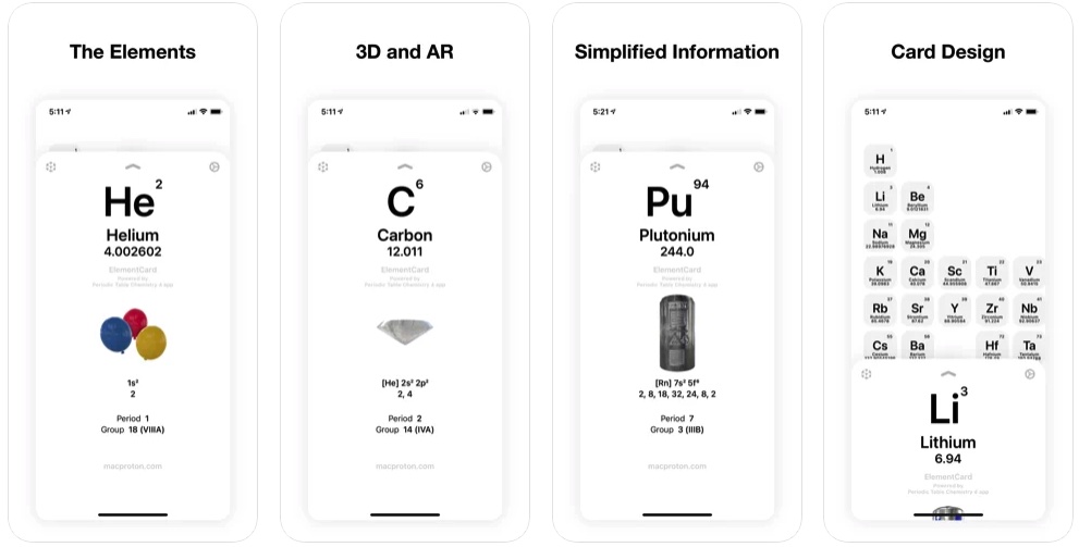 [iPhone/iPad限免] ElementCard ：元素周期表工具