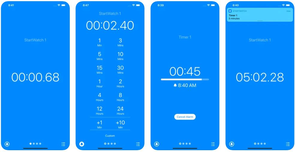 StartWatch苹果iOS版 - iPhone/iPad计时器软件