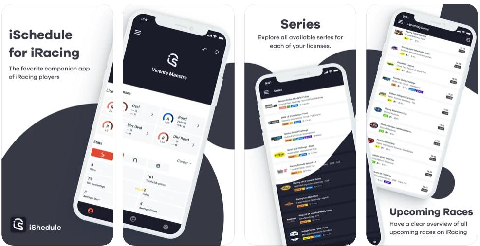 iSchedule for iRacing - 苹果iPhone/iPad跟踪所有iRacing赛事软件