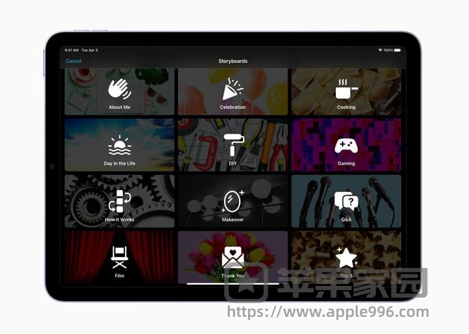 苹果iMovie更新：新增魔幻视频和故事画板