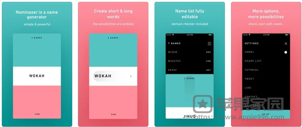 Nominazer苹果iPhone版 - 域名起名及whois快速查询工具