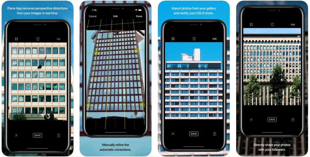 PlaneApp苹果iOS版 - iPhone/iPad校正倾斜照片软件