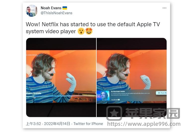 Apple TV版Netflix使用tvOS 15播放器：支持Siri遥控器