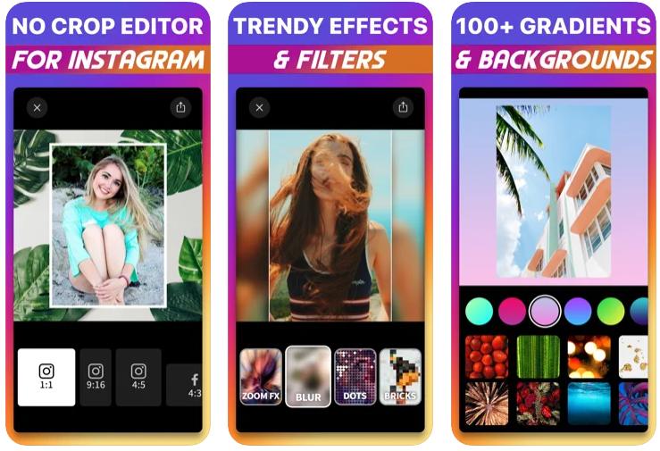 No Crop Video & Photo - 苹果iPhone/iPad的Instagram视频图片裁剪软件