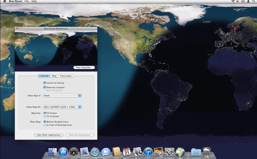Blue Planet - Mac地球卫星图像桌面软件