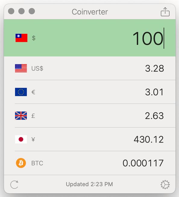 Coinverter - mac汇率转换器(含教程)