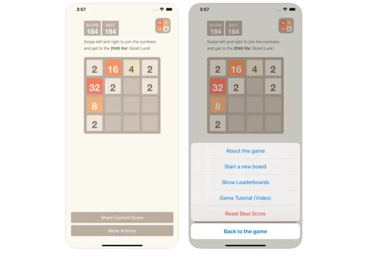 2048 - iPhone/iPad逻辑思维益智游戏(含攻略)