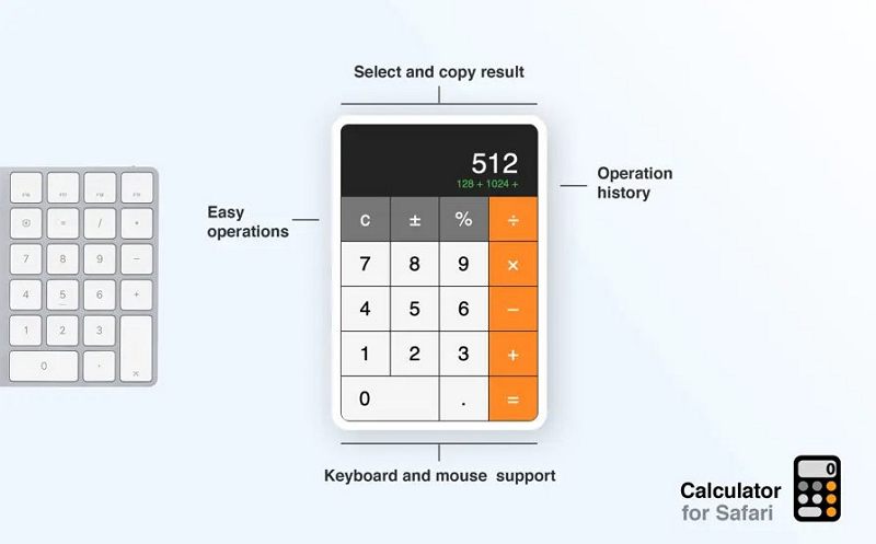 Calculator for Safari - Mac的Safari浏览器计算器插件