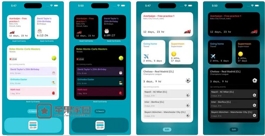 Await Cal Events - 苹果Mac/iPhone/iPad倒计时软件