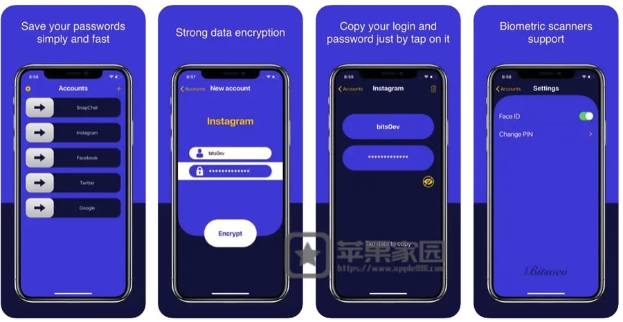 Passwords by Bitsoev - 苹果iPhone密码管理软件