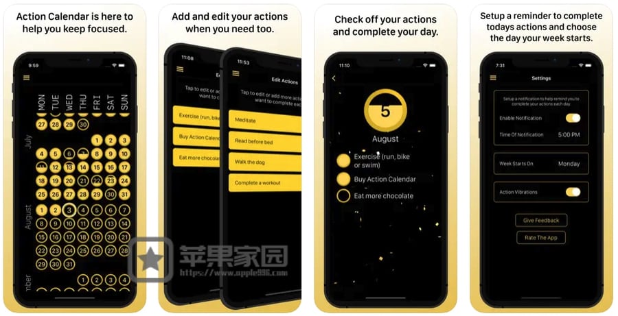 Action Calendar - 苹果iPhone/iPad好习惯的养成软件