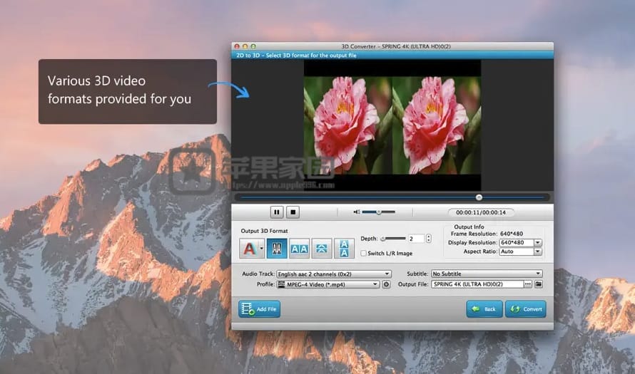 3D视频转换器 - 苹果Mac的2D视频转3D视频转换工具(含教程)