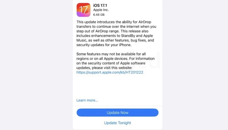 iOS 17.1 开放更新！为iPhone新增功能和错误修复