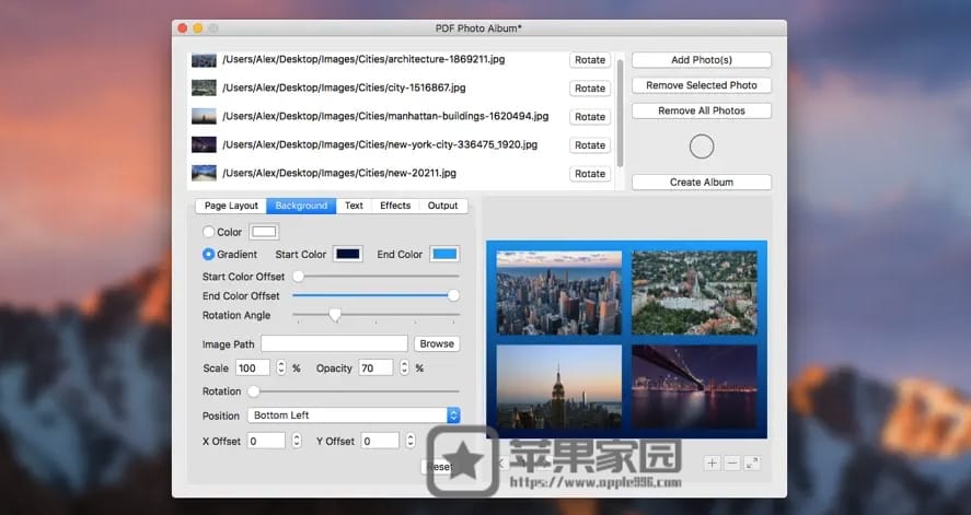 PDF Photo Album -  Mac上的图片PDF相册制作工具