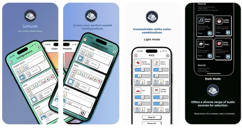 ixHush - iPhone/iPad白噪音软件,提升你的专注力和情绪健康