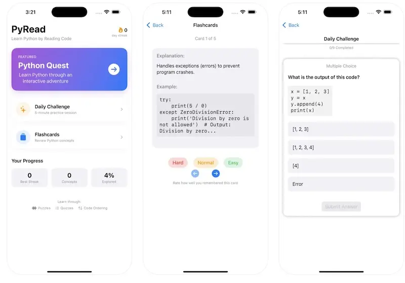 PyRead:通过互动游戏学习Python,支持iPhone、iPad