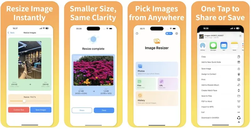 ResizePro - iPhone/iPad快速调整图片尺寸大小利器