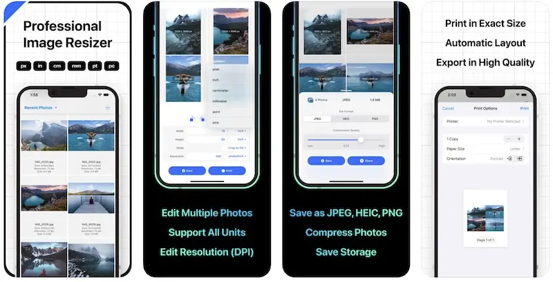 Resize Photos:iPhone/iPad批量修改图片大小的App,轻松调整照片尺寸与格式