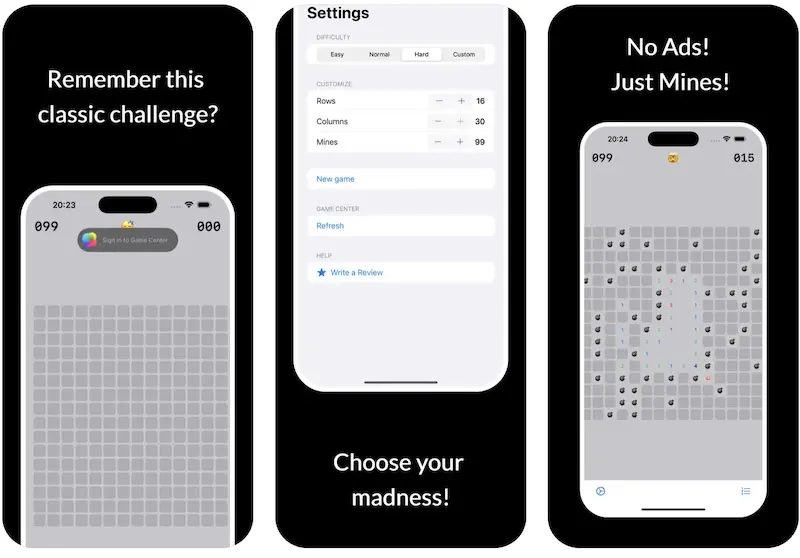 Minesweeper v1.0:iPhone/iPad/Mac扫雷游戏,享受扫雷游戏的乐趣与挑战