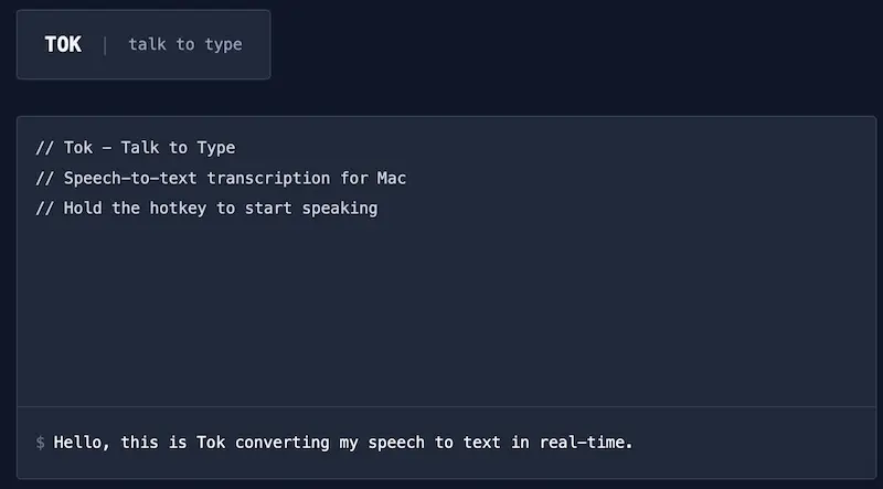 TOK:Mac语音转文字工具,实现高效语音转录