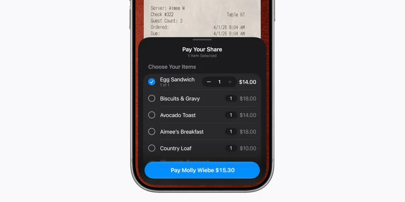 用小票照片在 iOS 27 里分账