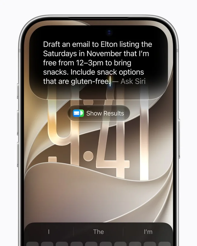 iOS 27 里 Siri AI 读取个人上下文的官方示意