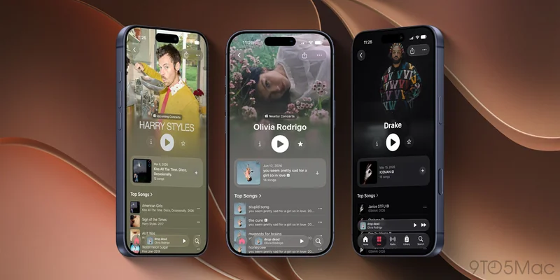 iOS 27 音乐 App 的歌手页新设计