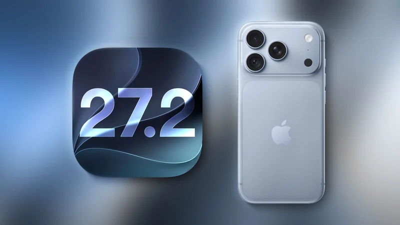 iOS 27.2 测试版与 iPhone 并排