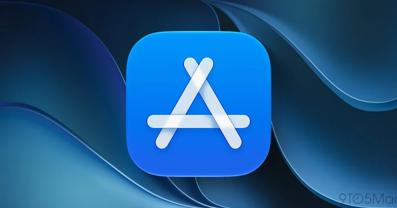 iOS 27 上的 App Store 图标,蓝底白符号