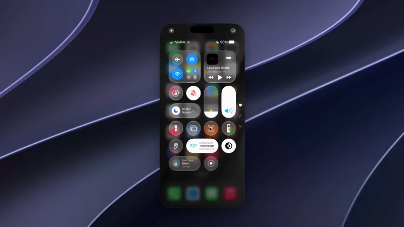 iPhone 镜像窗口中调出的控制中心