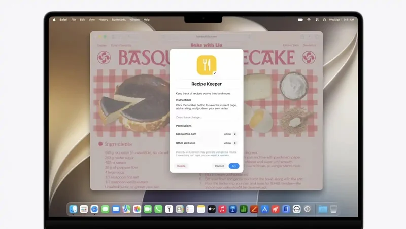 Safari 用自然语言生成的 Recipe Keeper 扩展