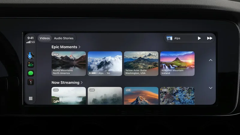iOS 27 CarPlay 视频 App 停车观看场景