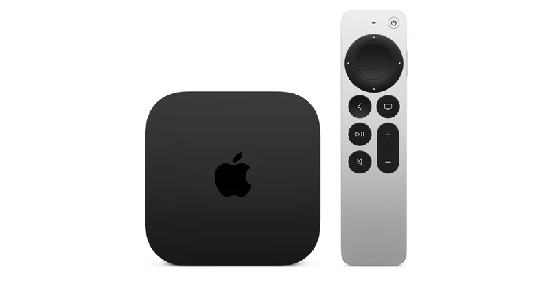 Apple TV 4K 与 Siri Remote 官方产品图