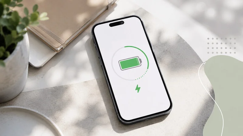 iPhone 屏幕显示电池充电图标