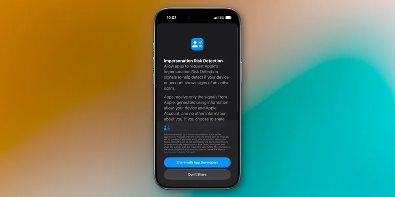 iOS 27 冒充风险检测的开启提示界面