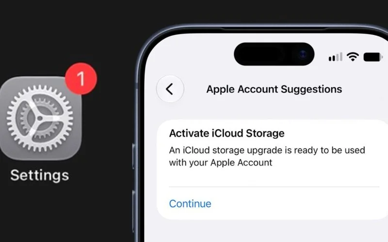 同样的 iCloud 通知故障出现在储存空间充足的账号上，屏幕显示马不停蹄储存空间的具体用量。