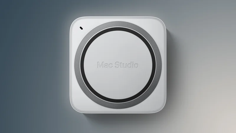 搭载 M5 Max 与 M5 Ultra 的新款 Mac Studio 产品图。