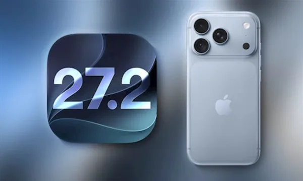 iOS 27.2 与 iPhone 示意图。图片来源:快科技