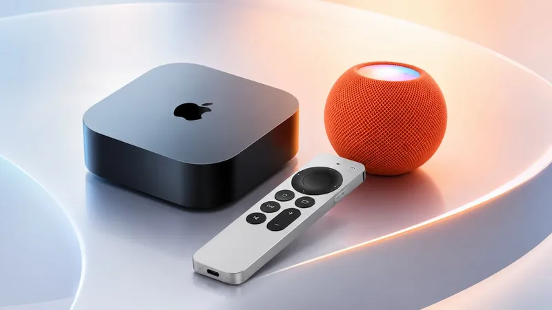 Apple TV 4K 与 HomePod mini。图片来源:瘋先生