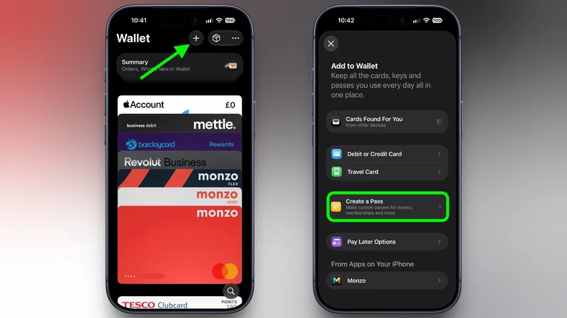 Wallet 首页加号与创建凭证入口