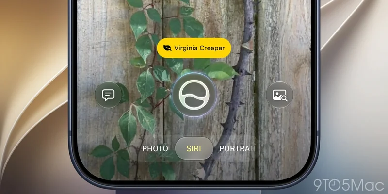 iOS 27 相机 App 中的 Siri 模式界面截图