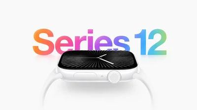 MacRumors 基于代码与外观消息构想的 Apple Watch Series 12 渲染图,白色表壳上叠加渐变